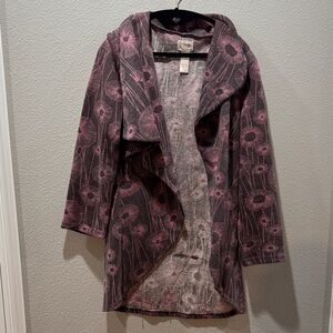 🌸 Tracy Porter Open-Front Floral Pink Women’s Jacket – Size 12–14 🌸